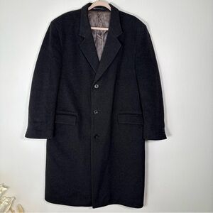 Kuppenheimer Men's Gray Cashmere Wool Blend Overcoat Trench Coat Size 47